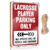Funny Sign Decor Lacrosse Player Parking Only Wooden Sign Funny Hanging Sign Decor Signs (Size : 15X28CM) view 1