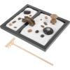 ARTIBETTER Desk Topper The Office Decor Miniture Decoration Sand Table for Desktop Miniature Landscape with Sands Zen Garden Miniature Landscape Stone Ornaments Zen Garden Moss Black view 1