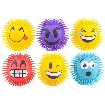 Rhode Island Novelty 9 Inch Emoticon Puffer Balls One Dozen Per Order
