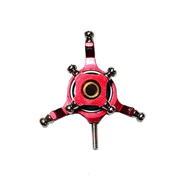 BrewJa Compatible with WLtoys XK K100 K120 K110S V977 V966 RC Helicopter Metal Upgrade Swashplate Blade Clip Rotor Inner Shaft Head DIY Accessory (Color : 04)