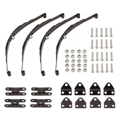 BrewJa 4 Set Hard Leaf Spring Suspension Stainless Steel Bar for 1/10 Crawler Car Axial SCX10 F350 RC4WD D90 TF2 Tamiya Truck