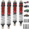 4pcs Front Rear Shock Absorber Upgrades Part for 1/10 Arrma Senton 550 Granite 550 Typhon 3S 550 Bigrock 44 3S,Replace # AR330550 AR330551(Red) view 1