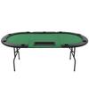 loibinfen 9-Player Oval Folding Poker Table, Folding Blackjack Casino Card Game Table with 9 Black Plastic Cup Holders, Folding Leisure Game Table, Portable Casino Table 81.1" x41.7 x29.9 -AA view 3