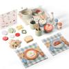 Pithfor Wooden Play Cooking Set, Pretend Play Kitchen Accessories Toys Set for Kids Toddlers, Including Play Dishes, Pot and Pan, Utensils, Gifts for 3 4 5 Years Old Girls Boys view 1