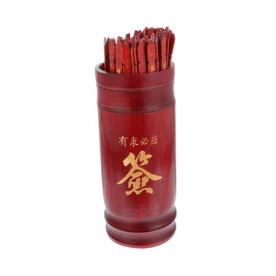 ABOOFAN Buddhist Divination Stick Game Set with Sticks and Guidebook Unique Fortune Telling Bucket for Home Office School and Temple Use