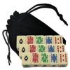 Poker Dice Ivory Tone Updated Vivid Symbols Colors + Storage Pouch (Cyber-Deals Bundle) (Set of 15 Dice) view 1