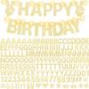 167Pcs DIY Glitter Customizable Banner Kit Custom Banners DIY Happy Birthday Letters Banner Happy New Year Banners Christmas Baby Shower Birthday Party Supplies(Glitter Champagne Gold) view 1