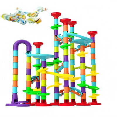 Toys for Boys 4-6 - Marble Runs 3D Maze Game DIY Educational Toys for Kids 5-7 Birthday Gift,Track Pipe Building Blocks Mini Glass Marbles for Kids,Toys for 3+ Year Old Boys Christmas (142PIECES)