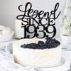 Migeaks Legend Since 1939 Cake Topper 87th Birthday Happy Birthday Cake Topper Men and Women Cheer 87 Years Old Handmade Black Glitter Cake Decoration (1939) view 4