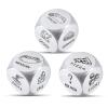 3PCS Food Decision Dice for Couple Valentines Gifts for Him Her Boyfriend Girlfriend Anniversary Steel Gifts for Couple Husband Wife Christmas Stocking Stuffers White Elephant view 1