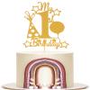 My 1st Birthday Cake Topper - Boys Girls Happy 1st Birthday Cake Toppers, Gold Glitter Baby First Birthday party Cake Decoration view 1
