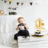 My 1st Birthday Cake Topper - Boys Girls Happy 1st Birthday Cake Toppers, Gold Glitter Baby First Birthday party Cake Decoration view 2
