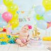 My 1st Birthday Cake Topper - Boys Girls Happy 1st Birthday Cake Toppers, Gold Glitter Baby First Birthday party Cake Decoration view 3