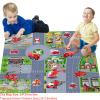 Fire Truck Toy for Boys, 6 Pcs Diecast Car Fire Truck, 20 Pcs Fire Truck Stickers, Helicopter,Ladder Truck, Fire Rescue Vehicle, Car Playsets Gift for Boys Kids Age 4 5 6 7 8 9 10 11 12, Red-fire Car view 3