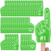Sinmoe 48 Pieces Sport Party Favors Fan Foam Finger Mini #1 Basketball Baseball Football Soccer Team Cheerleader Gifts for Sporting Events Games Birthday Supplies(Green) view 1