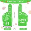 Sinmoe 48 Pieces Sport Party Favors Fan Foam Finger Mini #1 Basketball Baseball Football Soccer Team Cheerleader Gifts for Sporting Events Games Birthday Supplies(Green) view 2
