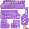 Sinmoe 48 Pieces Mini Foam Fingers, We're #1 Sport Fan Foam Finger Basketball Baseball Football Soccer Team Cheerleader Gifts for Sporting Events Games Birthday Supplies(Purple) view 1