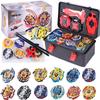 AIBREAY Battling Top Burst Gyro Toy Set 12 Spinning Tops 3 Launchers 1 Grip Toy Combat Battling Game with Portable Storage Box Gift for Kids Children Boy and Girl Ages 6+ view 1