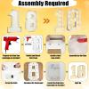 4ft Light Up Numbers 18 Large Numbers with Lights Bulbs White Marquee Frame for 18th Party Boys Girls Birthday Decorations Pre-Cut Mosaic Cardboard Giant Cut-Out Thick Foam Board Sign Anniversary view 2