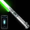 ELESKOCO Smooth Swing Dueling Lightsaber, Infinite RGB Colors Changeable Motion Control Light Sabers | Premium Aluminum Metal Hilt 16 Sound Fonts Light Saber with APP for Adults, Gray view 1