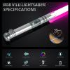 ELESKOCO Smooth Swing Dueling Lightsaber, Infinite RGB Colors Changeable Motion Control Light Sabers | Premium Aluminum Metal Hilt 16 Sound Fonts Light Saber with APP for Adults, Gray view 3
