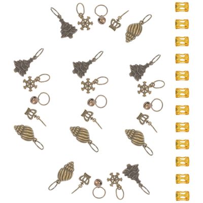 Xmas Hair Cuffs Copper Braiding Accessories for Dreadlocks