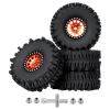 120mm 4.72'' Tall 1.9 Mud Slingers Tires Super Grip and 1.9 Beadlock Wheels Aluminum 1.9 Beadlocks for FCX10 TRX4 Axial SCX10 II UTB18 Capra 4WS Redcat Gen8 Gen7 VS4-10 1/10 RC Crawler Car (Color D) view 1