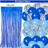 16th Birthday Decorations for Boys Blue 16th Sixteen Happy Birthday Banner Supplies Number 16 Balloons Fringe Curtain 16 Years Old Bday Party Supplies Kit for Him Her Girls (Blue) view 3