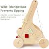 PairPear Wooden Baby Walker with Wheels, Baby Sit-to-Stand Baby Walker & Activity Cart, Montessori Activity Walker Busy Board for Baby Boys Girls 12m+(Sage Green) view 4