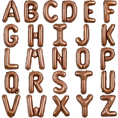 TONIFUL 52 Pieces 16 Inch Chocolate Letter A-Z Balloons,Brown Custom Phrase Mylar Alphabet DIY Personalized Phrase Banner for Thanksgiving Birthday Anniversary Celebration Graduation Party Supplies