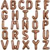 TONIFUL 52 Pieces 16 Inch Chocolate Letter A-Z Balloons,Brown Custom Phrase Mylar Alphabet DIY Personalized Phrase Banner for Thanksgiving Birthday Anniversary Celebration Graduation Party Supplies view 1