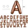 TONIFUL 52 Pieces 16 Inch Chocolate Letter A-Z Balloons,Brown Custom Phrase Mylar Alphabet DIY Personalized Phrase Banner for Thanksgiving Birthday Anniversary Celebration Graduation Party Supplies view 2