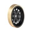 BATRAZZI RC Crawlers Truck Upgrade Parts for 1/18 1/24 Scale&FMS FCX18 FCX24 : 1.0 Steelie Beadlock Wheels and Brass Wheel (4 pcs) Black view 2