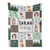 Manerly Custom Baby Blanket with Name, Woodland Animal Blanket for Girls Boy, Personalized Name Throw Blanket for Kids Nursery New Mom, Customized Gift for Birthday Chrismas Halloween, 60"x80" view 1