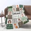 Manerly Custom Baby Blanket with Name, Woodland Animal Blanket for Girls Boy, Personalized Name Throw Blanket for Kids Nursery New Mom, Customized Gift for Birthday Chrismas Halloween, 60"x80" view 2