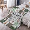Manerly Custom Baby Blanket with Name, Woodland Animal Blanket for Girls Boy, Personalized Name Throw Blanket for Kids Nursery New Mom, Customized Gift for Birthday Chrismas Halloween, 60"x80" view 3