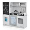 HONEY JOY Kids Kitchen Playset, Wooden Little Chef Pretend Toy Kitchen Set w/Chalkboard, Telephone, Utensils, Oven, Microwave, Sink, Storage, Play Kitchen for Toddlers, Gift for Boys Girls, White view 1