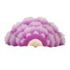 Dance fan peony flower gradient silk cloth fan children's stage performance props traditional Yangko square dance folding fan (85CM Right, Rose) view 2