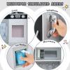 Costzon Kids Kitchen Playset, Wooden Pretend Cooking Toy Set w/Realistic Sound, Large Blackboard, Telephone, Microwave, Ice Maker, Dishwasher, Oven, Storage Space, Play Kitchen for Kids Ages 3+ (Grey) view 3
