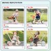 LOL-FUN 5 in 1 Toddler Tricycles for 1-3 Year Olds Boys Girls Toy, Baby Balance Bike 1 Year Old Kids Gift with Parent Steering Push Handle view 4