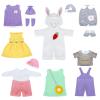 7 Set Baby Doll Clothes,14-18 inch Reborn Doll Clothes Accessories Dress with Hats Socks Outfits Fits for 43cm New Born/15 inch Bitty/16 Inch Baby Dolls view 2