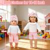7 Set Baby Doll Clothes,14-18 inch Reborn Doll Clothes Accessories Dress with Hats Socks Outfits Fits for 43cm New Born/15 inch Bitty/16 Inch Baby Dolls view 3