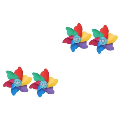 4 pcs kidcraft playset Toys for Tassel Trim Toys '+Bicycles Plastic Pinwheel Bike Decorations se Bike Accessories Wind Spinner Stroller Socket to rotate/2583