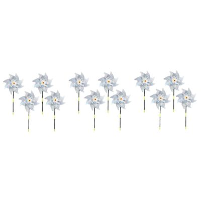12 Pcs Windmill Outside Toy Outdoor Play Toys for Flash Toys Lawn Stake pinwheels Bird reflectors Pinwheel Toys Outdoor Ornaments Outdoor Pinwheels fan/2474