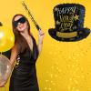 Poen 2026 New Year Piata Black Top Hat Piata with Stick and Blindfold Confetti Happy New Years Eve Party Supplies Decorations Large Piata for Adults Game Party Supplies 14.96 x 12.4 x 2.95 in view 4