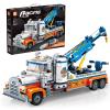 Cdymkf Tow Truck Building Block Set,Road Rescue Vehicle with Crane Toy Model Building Kit,City Crane Construction Vehicles Building KIt,Gifts for Kids Ages 6+ view 1