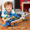 Cdymkf Tow Truck Building Block Set,Road Rescue Vehicle with Crane Toy Model Building Kit,City Crane Construction Vehicles Building KIt,Gifts for Kids Ages 6+ view 2