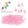 200Pcs Mini Acrylic Pacifiers, Babies Shower Plastic Pacifiers, Babies Party Decor Pacifier for Babies Shower Game, Babies Shower Pacifier Party Favor(Pink) view 3