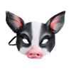 Animal Half Face Mask Halloween Costume Mask Horror Pig Masquerade Mask for Halloween Carnival Party Cosplay Props view 1