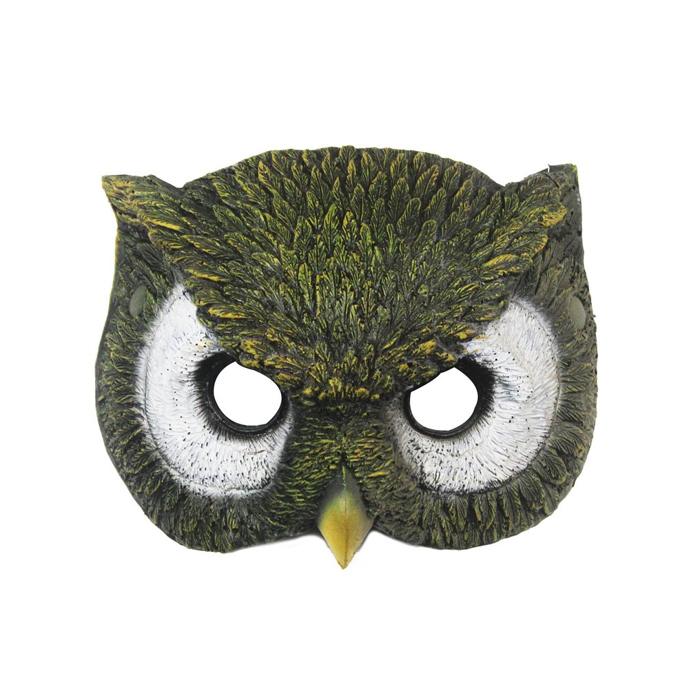 AYILUOBE Animal Half Face Mask Halloween Costume Mask Horror Owl Masquerade Mask for Halloween Easter Carnival Party Cosplay Props